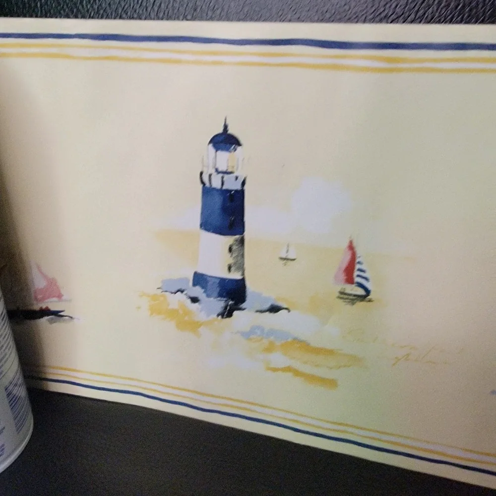 Vintage Chesapeake Wallcovering LightHouse Wall Paper Border 6 Rolls 30 yard USA